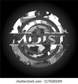 Moist on grey camo texture