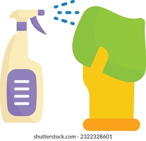 Moist towelette vector icon design, Housekeeping symbol, Office caretaker sign, porter or cleanser equipment stock illustration, Stain Remover Spray concept