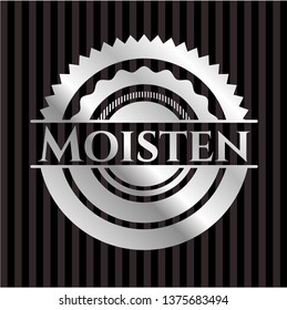Moisten silvery emblem