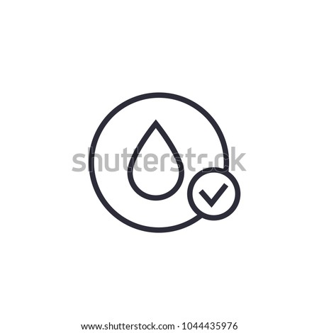 moistening icon, linear on white