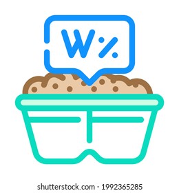 contenido de humedad vector de icono de color de turba. signo de turba con contenido de humedad. ilustración de símbolo aislado