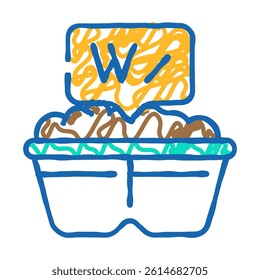 moisture content peat doodle icon sketch vector. moisture content peat sign. isolated symbol illustration