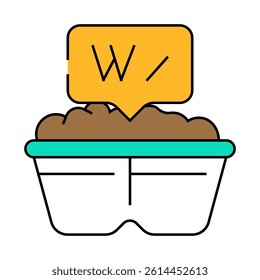 moisture content peat line icon vector. moisture content peat sign. isolated symbol illustration