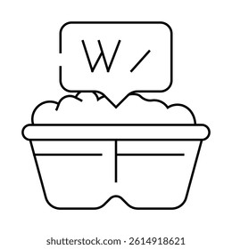 moisture content peat line icon vector. moisture content peat sign. isolated contour symbol black illustration