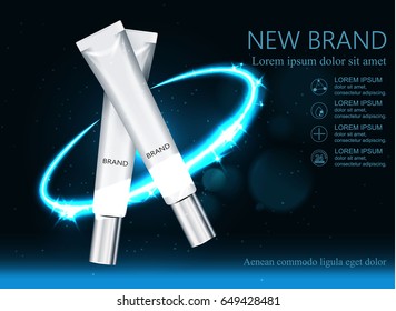Moisture cream for face Concept Skin Care. Against the background of space. Vector illustration.