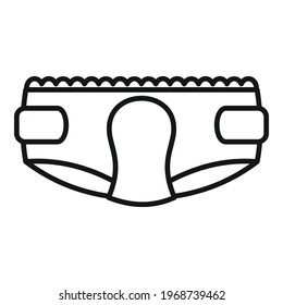 Moisture diaper icon. Outline Moisture diaper vector icon for web design isolated on white background