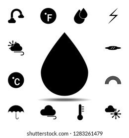 moisture drop icon. Simple glyph vector of weather set for UI and UX, website or mobile application