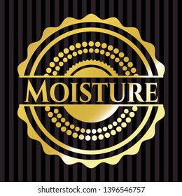 Moisture gold emblem. Vector Illustration. Detailed.