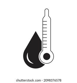Diseño de iconos de humedad aislados en fondo blanco