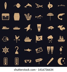 Moisture icons set. Simple set of 36 moisture vector icons for web for any design
