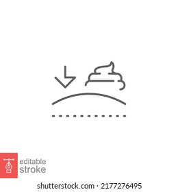 Moisture line icon. Simple outline style. Skin absorb, absorption, moist, skincare, water drop, soft, cream, diaper, cosmetic. Vector illustration isolated on white background. Editable stroke EPS 10
