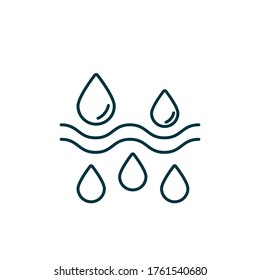 Feuchtigkeitsspitzsymbol, Vektorbild der Feuchtigkeitscreme. Skincare-Illustration, Zeichen für Kosmetikverpackungen.