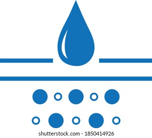 Moisture line icon, vector pictogram of moisturizing cream. Skincare illustration, sign for cosmetics packaging. 