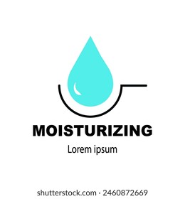 Moisture line icon, vector pictogram of moisturizing cream. Skincare illustration, sign for cosmetics packaging.