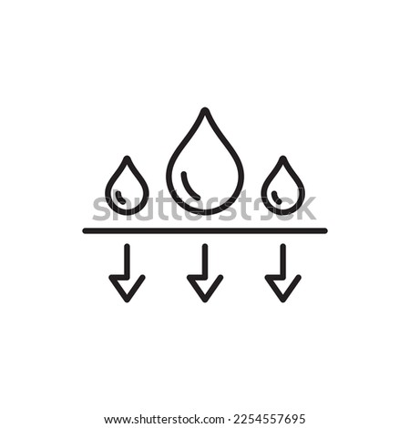 Moisture line icon, vector pictogram of moisturizing cream. Skincare illustration, sign for cosmetics packaging. 10 Eps