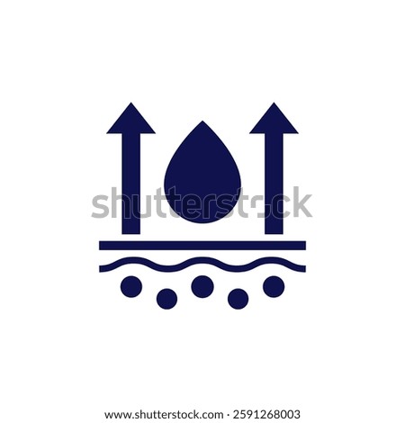 moisture loss icon on white