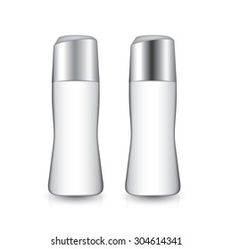 Moisture lotion, cream container on white background. Ready For Your Design.