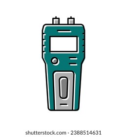 moisture meter carpenter digital device color icon vector. moisture meter carpenter digital device sign. isolated symbol illustration