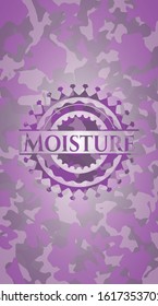 Moisture pink on camouflaged texture. Vector Illustration. Detailed.