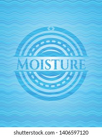 Moisture water wave badge. Vector Illustration. Detailed.