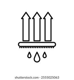 Moisture wicking icon Symbol mark in Outline style