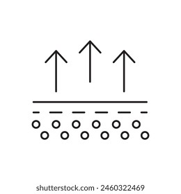 Moisture wicking icon, template for graphic and web design. vector illustration