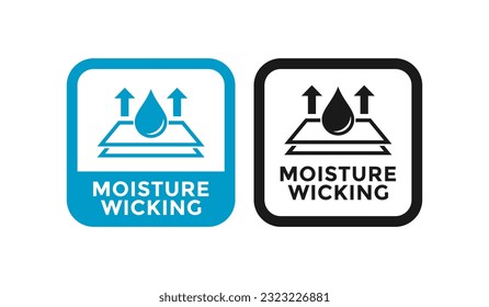 Moisture wicking logo vector design. Suitable for business, information and product label