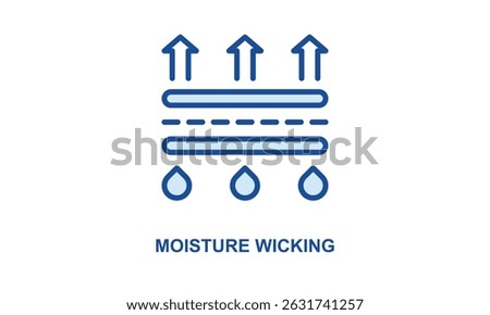 Moisture Wicking Vector Icon Isolated On White Background