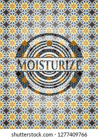Moisturize arabesque badge. arabic decoration.