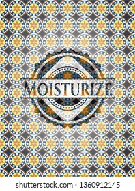 Moisturize arabesque style badge. arabic decoration.