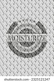 Moisturize silver badge. Scales pattern. Vector Illustration. Detailed. 