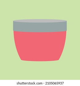 Moisturizer Cream Cartoon Flat Vector Illustration