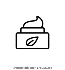 Moisturizer cream leaf icon. Simple line, outline vector elements of alternative medicine icons for ui and ux, website or mobile application