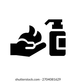 Moisturizer Glyphe Symbol Illustration Vektorgrafik. Einfache Elementgrafik, Vektorgrafik, geeignet für App, Websites und Präsentationen einzeln auf weißem Hintergrund
