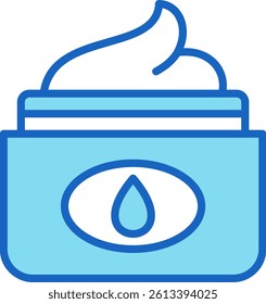 Moisturizer Icon Blue Vector Illustration