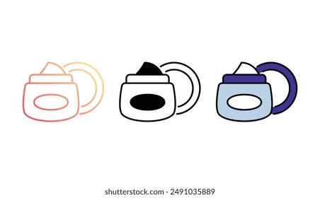 Moisturizer Icon Design mit weißem Hintergrund Stock Illustration