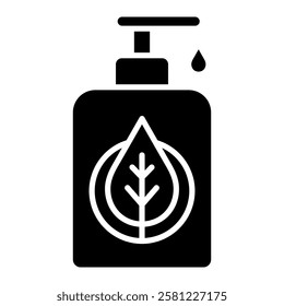 moisturizer icon in glyph style. beauty care icon in glyph style. soap icon. liquid bath soap icon