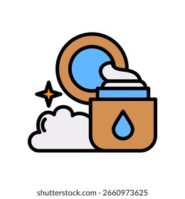 Ícone do Hidratante - Ilustração do Vetor de Cores Lineares