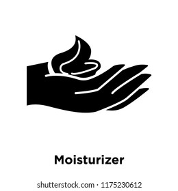 Moisturizer icon vector isolated on white background, logo concept of Moisturizer sign on transparent background, filled black symbol