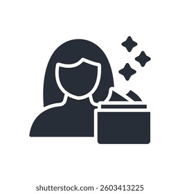 moisturizer icon. vector.Editable stroke.linear style sign for use web design,logo.Symbol illustration.