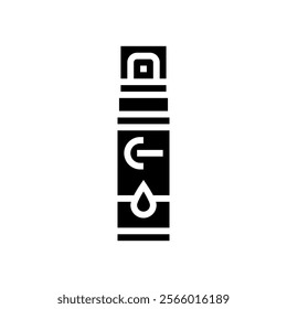 moisturizer jar men cosmetic glyph icon vector. moisturizer jar men cosmetic sign. isolated symbol illustration