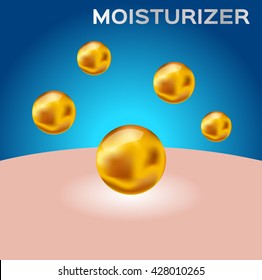 moisturizer makes skin fresh  vector