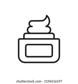 Moisturizer Outline Icon Vector Illustration