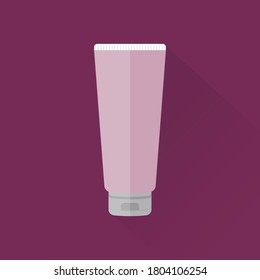 Moisturizer tube, skin care. Vector illustration in flat design.