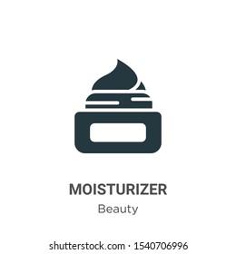 Moisturizer vector icon on white background. Flat vector moisturizer icon symbol sign from modern beauty collection for mobile concept and web apps design.