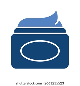 Vector hidratante para la rutina de suavización de la piel, ilustración de tarro de crema, hidratación facial y protección de barrera