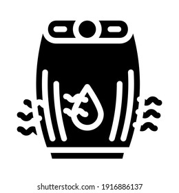 vector de icono de glifo de dispositivo de aire hidratante. signo de dispositivo de aire hidratante. símbolo de contorno aislado ilustración negra