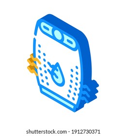 vector de ícono isométrico del dispositivo de aire hidratante. signo de dispositivo de aire hidratante. ilustración de símbolo aislado
