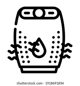 vector de icono de la línea del dispositivo de aire hidratante. signo de dispositivo de aire hidratante. símbolo de contorno aislado ilustración negra