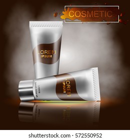 Moisturizing cosmetic ad template 3D illustration of a cosmetic layout.